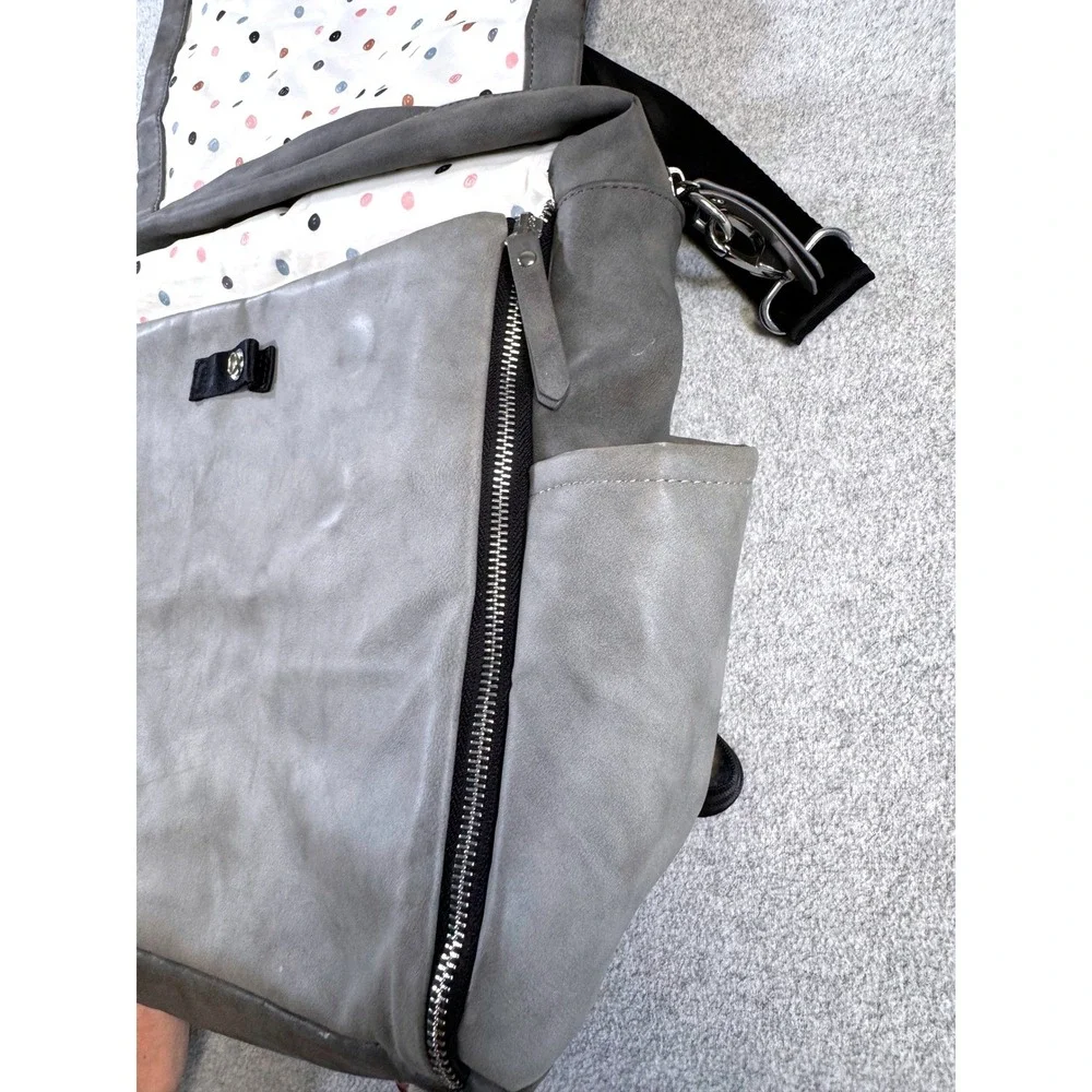 Petunia Pickle Bottom Diaper Bag Backpack Gray Changing Pad Included Baby Bag